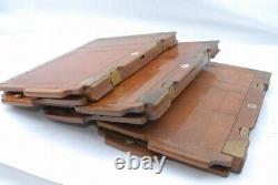 3Set 4 3/4 x 6 1/2 Wood Glass Plate Film Back Holder withFilm Adapters A44