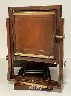 AGFA ANSCO 8 x 10 LARGE FORMAT VIEW CAMERA + 5 x 7 BACK WETPLATE / FILM EXC+