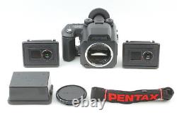 Almost MINT with Strap? Pentax 645NII N II Film Camera with 120 Film Back × 2 JAPAN
