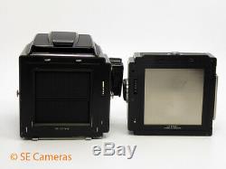 Black Hasselblad 500c/m Camera Body With A12 Film Back & Wlf Near Mint