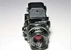 Bronica ETRS 120 Camera, Film Back, AE-II Metered Prism and Zenzanon 75mm f/2