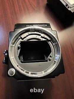 Bronica ETRS 645 Camera + WLF + 75mm f2.8 Lens + 120 film back