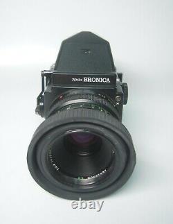 Bronica ETRs Body Camera +Zanzanon EII F=75mm f/2.8 Prisma, film back/Tested-yr34