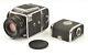 Cla'd Hasselbladski Kiev-88 6x6 Medium Format Film Camera With Lens & 2 Backs