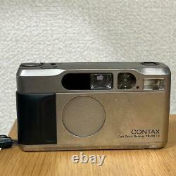 CONTAX T2D T2 D Point & Shoot 35mm Silver Film Camera Data Back Japan No Flash