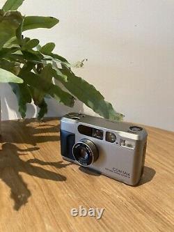 CONTAX T2 35mm Film Camera with 38mm Zeiss T Sonnar f/2.8 lens. Two Backs