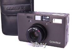 CONTAX T3 BLACK DATA BACK Double Teeth Point & Shoot Film Camera with Leather Case