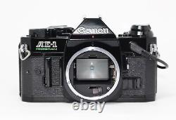 Canon AE-1 Program Black 35mm SLR Film Camera Body Data Back A From JAPAN? MINT