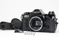 Canon AE-1 Program Black 35mm SLR Film Camera Body Data Back A From JAPAN? MINT