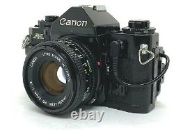 Canon A-1 35mm SLR Film camera withFD 50mm F1.8 Lens +Data Back A Exc+++ JAPAN