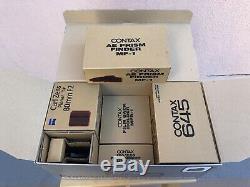Contax 645 AF Camera Zeiss 80mm Zeiss 45-90mm 2 Film Backs with Boxes