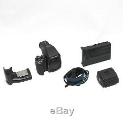 Contax 645 Camera Body + MF-1 Viewfinder + MP-1 Battery Holder + Film back + Pol