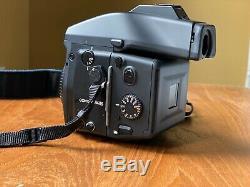 Contax 645 Medium Format SLR Film Camera Body, Prism Finder, Film Back, Insert