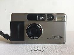 Contax T2 35mm f/2.8 Film Camera Champagne Silver + DATA BACK