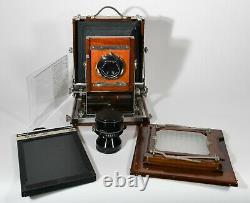 Deardorff 5x7 Field Camera Ex+++, 5x7&4x5 backs, film holder, GG cover, witho lens