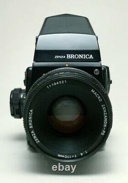 EXCELLENT Bronica SQ-Ai Camera Kit 110mm MACRO Lens, Prism Finder, 120 film back