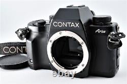 EXCELLENT Contax Aria 35mm film SLR camera + data back D-9 From JAPAN #117