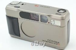 EXC+5 + Case Contax T2 35mm Film Camera with date back f/2.8 38mm From JAPAN