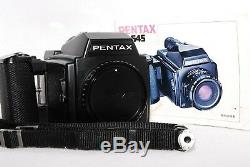 EXC+++++PENTAX 645 Medium Format Camera Body with 120 Film Back from JAPAN #158
