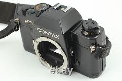 Exc+5 Contax RTS 35mm SLR Film Camera black body withSrap & Date Back From JAPAN