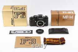Exc+5withData Back Nikon F3 Eye Level SLR 35mm Film Camera black Body From JAPAN