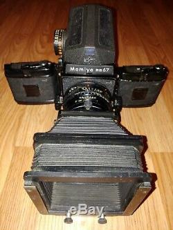 Excellent Mamiya RB67 Pro S Medium Format SLR Camera 90mm f3.8 120/220 film back