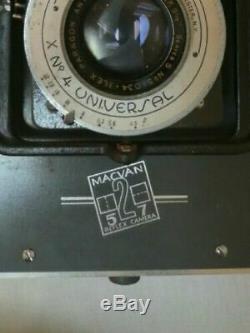 Extremely Rare Vintage Macvan Large Format 5x7 Tlr Studio Split Back Film Camera