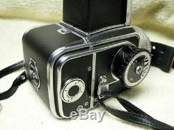 GORGEOUS HASSELBLAD 500C Film Camera with 80mm Planar, A12 Back, Meter Knob, IB