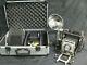Graflex Speed Graphic 4x5 Camera Kit With 135mm Case Flash 120 Back Film Holders +