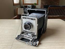 Graflex Crown Graphic 4x5 Camera with 135mm lens, film holders, 6x9 back, case