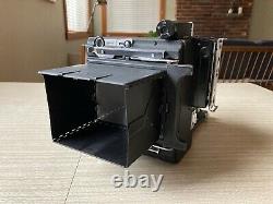 Graflex Crown Graphic 4x5 Camera with 135mm lens, film holders, 6x9 back, case