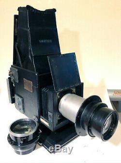 Graflex RB Series D 4x5 Camera w 120 Film Back, 2 Lenses 3 Backs