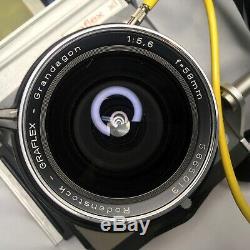 Graflex Xl Camera Kit, roll film & Polaroid backs, 80mm Planar, 58mm Rodenstock