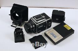 Hasselblad2000FC Chrome Medium Format SLR camera lens + 2 film backs + MORE