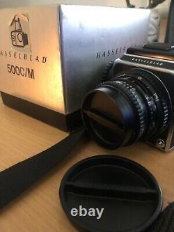 Hasselblad 500C/M 500CM Film Camera, with Carl Zeiss Planar T 2.8/80 & A12 Back