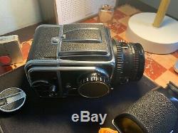 Hasselblad 500C/M Medium Format Film Camera with 80mm Planar T Lense, 120 Back