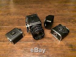 Hasselblad 500C Medium Format SLR Film Camera with 80 mm lens, And 2 Extra Backs