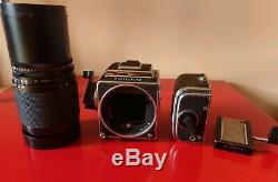 Hasselblad 501CM Camera Body, Zeiss Lens Sonnar 5,6/250 T, Film Back Mag (24)