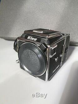 Kiev 88 CM camera body + Waist level Finder+ NT film back +CLA! USA