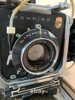 Linhof Super Technika IV 4x5 Camera, Ground Glass + Roll Film Back + MORE