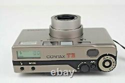 MINT CONTAX T3 T3D Data Back Strap Point & Sfoot 35mm Film Camera From Japan