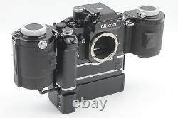 MINT Nikon F2 Photomic Black 35mm Camera MF-1 250 Film Back MB-1 MD-2 JAPAN
