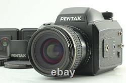 MINT Pentax 645N + FA 45mm F/2.8 120 Film back x 3 Camera From Japan #116