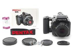 MINT Pentax 645 Film Camera with SMC A 75mm F2.8 Lens 120 Film Back From JAPAN