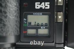 MINT with Strap Pentax 645 Medium Format Film Camera Body 120 Film Back JAPAN