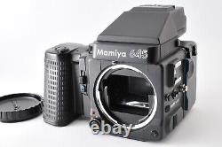Mamiya M645 Super Film Camera AE Finder withwinder grip 120 film back Exc++ #10A