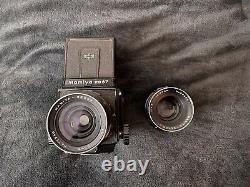 Medium Format Film Camera Mamiya RB67 + 120 Film Back + Sekor 65mm + Sekor 180mm