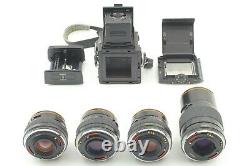NEAR MINT Bronica SQ-A Film Camera + 50 80 150 250mm 120 Film Back From JAPAN