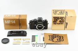 NEAR MINT IN BOX Nikon F3 HP 35mm SLR Film Camera with MF-14 Data Back From JAPAN