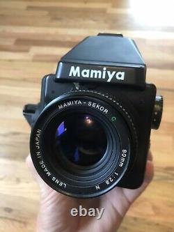 NEAR MINT MAMIYA 645E Camera Body + SEKOR C 80mm f2.8 + 2 LOT ROLL FILM BACK